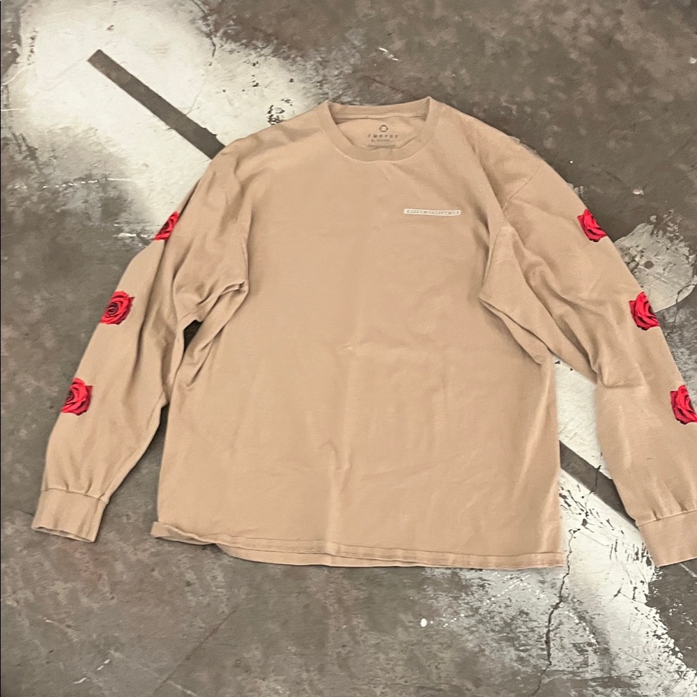 Empyre Beige Long Sleeve with Red Rose Details